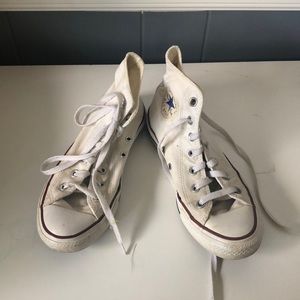 White converse high tops
